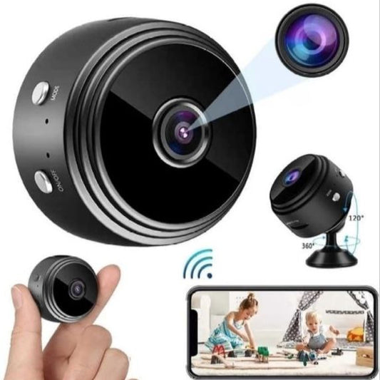 AB SmartEye Mini Wireless WiFi Security Camera | HD 1080p Indoor Video Recorder with Low Light Vision | Portable & Magnetic | Home, Office, and Baby Monitor